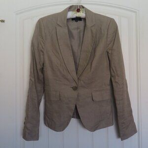 RW & Co. Tan Linen Jacket Fully Lined Small (K459)